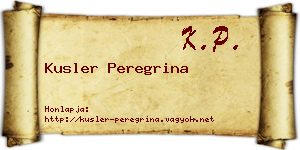 Kusler Peregrina névjegykártya